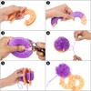 Curtzy Plastic Pompom Maker Set (4 Pack) with Cutting Scissors
