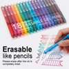 Vanstek 18 Colors Retractable Erasable Gel Pens Clicker, Fine Point(0.7),