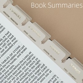 UPAFEXXI-Laminated Bible Tabs with Book Summaries(Gold Foil Embossed Lettering), Bible Tabs for Women and Men, Reposition Large Print Stickers, Easy to Read, 80Chapters Labels for Easy Navigation