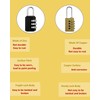 Combination padlock, suitcase lock, 4 digits, weatherproof, time lock, locker