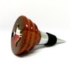 Texas Wine Stopper Exotic Rosewood Custom State of Texas Bottle