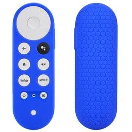 TOKERSE Remote Cover for Chromecast with Google TV HD 2022 / 4K 2020 Remote - Anti Slip Silicone Protective Case Skin Sleeve for Chromecast with Google TV Voice Remote Control - Dark Blue