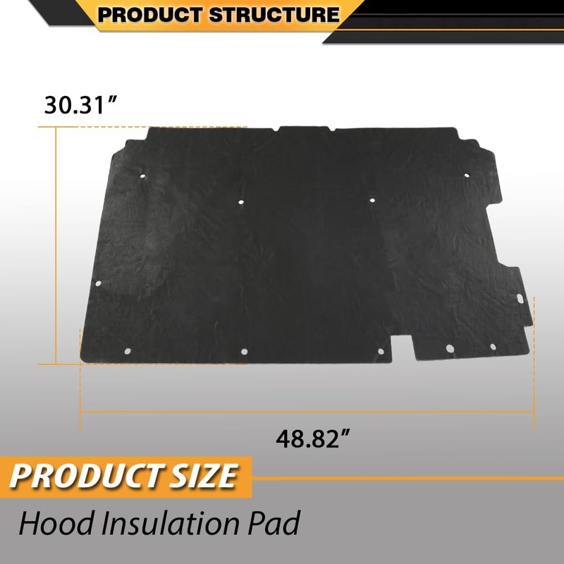 CNNELL Hood Insulation Pad Compatible with Chevy S10 GMC Sanoma