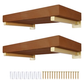 AddGrace Industrial Black Shelf Brackets 8 Inch L Brackets for Shelves Heavy Duty Floating Shelf Brackets Industrial Metal Shelf Support