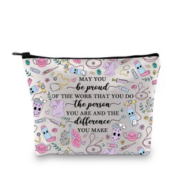 BDPWSS Respiratory Therapist Gift Respiratory Therapy Graduation Gift Lung Therapy Gift RCP RT Care Week Gift RT Makeup Bag (Be Proud RT bagCA)