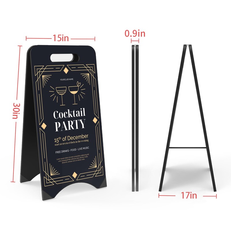 A-Frame Chalkboard Sign Large 15" x 30" Sandwich Chalkboard Double