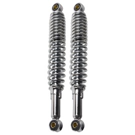 Motorcycle Shock Absorber Chrome Shocks Eye To Eye 335mm Compatible with S65 CL/CT70 XL75 CL/CT/CM/S90 CM91 CT110 Silver