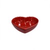 Albedel Red 6 pcs Heart Shaped Porcelain Soy Sauce Dish