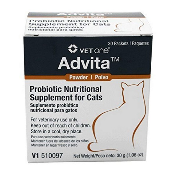 VetOne Advita Powder Probiotic Nutritional Supplement for Cats - 30 (1 gram) packets