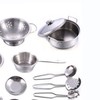 16PCS Pots and Pans Kitchen Toy Stainless Steel Pretend Play
