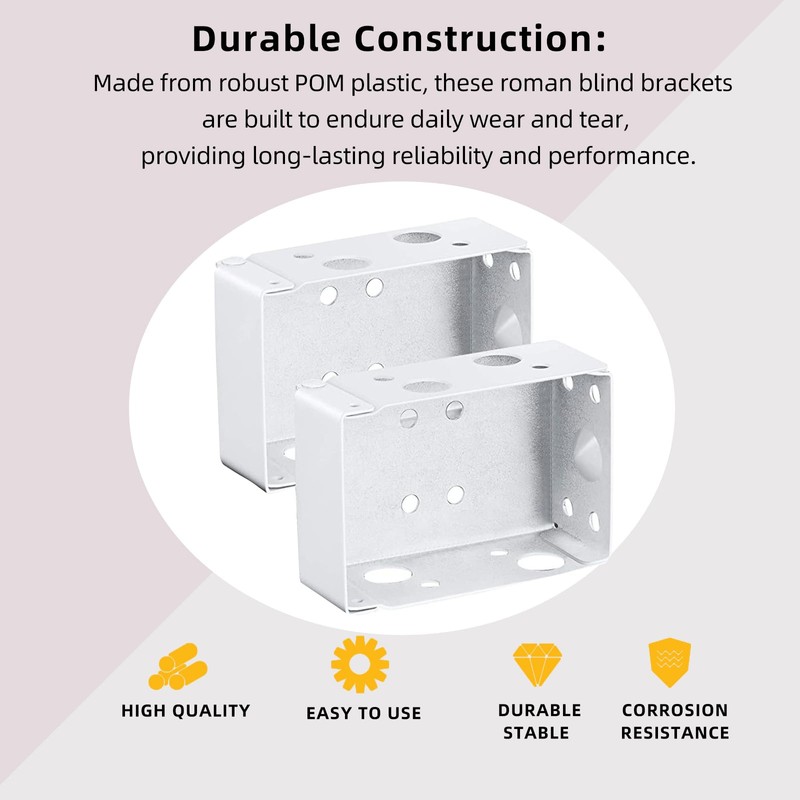 Amazleer 2PCS Blind Brackets, Venetian Blind Brackets for Top Fix,