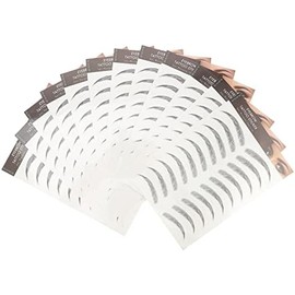 CALLARON 12 Pegatinas Naturales para Cejas Impermeables, Temporales Negros Papel de Transferencia de Soya, 12 Piezas