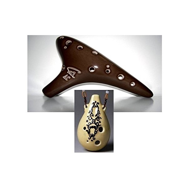 Great Deal! Focalink 12 Hole Alto C Brown Glazed Ceramic