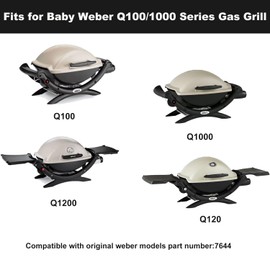 7644 Cooking Grates for Weber 516002,516001,50060001,51010001,51060001, for Baby Weber q Gas Grill Q100,Q1000,Q120,Q1200,Q1400,Cast Iron Grill Parts,2 Packs