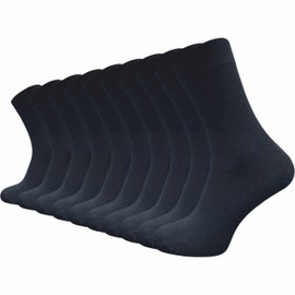 GAWILO Women's Bamboo Socks (10 Pairs) | Soft & Breathable Stockings Made of Viscose Pulp | Cooling Effect & Moisture Regulating, black, 35 - 38