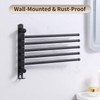 Swivel Towel Rack, 14" Thicken 304 Stainless Steel 5-Arm Adjustable