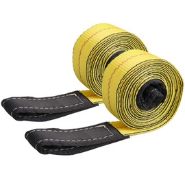 TOPZEA 2 Pack 10' x 2" Lifting Sling Straps, Heavy Duty Lifting Towing Slings Nylon Web Sling Tree Saver Recovery Strap Winch Straps for Hoist, Truck, Boat, ATVs, 10,000 Pound Capacity