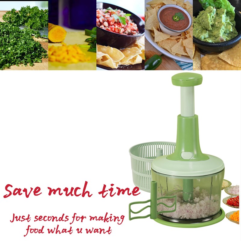 GProME Manual Food Processor -Salsa Maker Hand Chopper Blender As