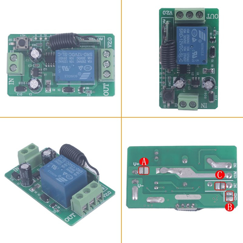 DC 12V 10A Relay Switch 1CH Wireless Remote Control Switch