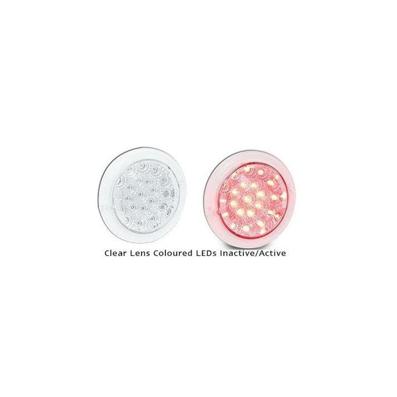 LED Autolamps 12V Recessed Mount Round Stop/Tail Lamp with Clear