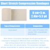 Geiserailie 10 Pcs Short Stretch Compression Bandage Stretched Wrap Bandage