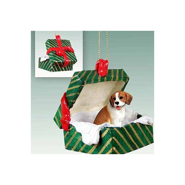 Conversation Concepts Beagle Gift Box Green Ornament