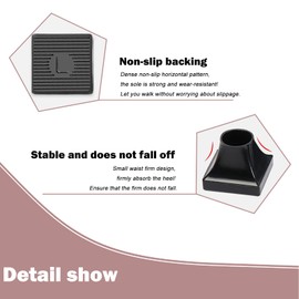 SooGree High Heel Cap Protectors & Heel Repair Caps Covers (10 Pairs Square Type) for High Heel Shoes Women,Anti-Slip and Protecting from Bricks & Cracks