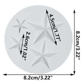 TAOXIBEI Star Polymer Clay Mold Five Pointed Star Silicone Molds for DIY Crafts Air Dry Plaster Polymer Clay Epoxy Resin Casting Jewelry Making