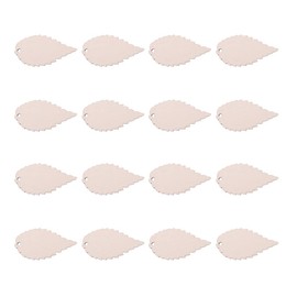 nbeads Pack of 100 Solid Wood Unfinished Wood Leaf Shape Pieces, Wooden Pendant Wooden Ornaments Craft Tags with Holes for DIY Painting Wedding Christmas Home Decorations, 50 x 26 x 2 mm
