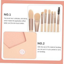 Baluue 2 Sets Makeup Powder Puff Blush Brush Set Travel Size Makeup Kit Easy Cleaning Handles