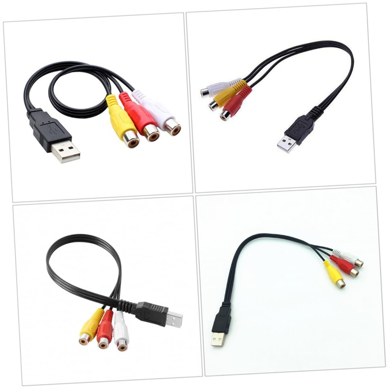 CIYODO 2 Pack to 3rca Av Cable Universal Connector for