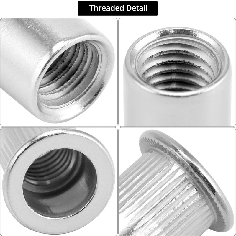 QWORK® 250 Pieces 304 Stainless Steel Rivet Nuts Assortment Kit,
