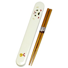 HAKOYA You Lunch Box 18.0 Slide 箸箱 Set Beckoning Cat 53135