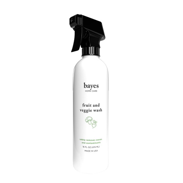 Bayes High-Performance Natural Plant Based Produce Wash - Fruit and Vegetable Cleaner, Removes Harmful Residue - 16 oz