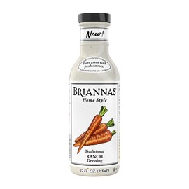 BRIANNAS - Home Style Classic Traditional Ranch Dressing - Fine Salad Dressing made with Premium Ingredients - Gluten Free and Kosher Salad Dressing - 12 oz. Bottle