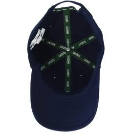 Lacoste K0491-51 CAP Organic Cotton 5-Panel Cap, Cap, Hat, Logo, Men's, Women's, Navy Blue (166)