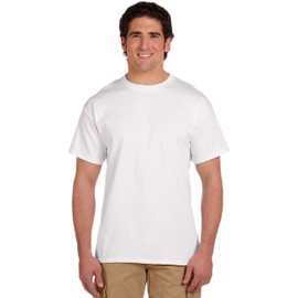 Fruit of the Loom Men's 5-Pack Crew Neck T-Shirt, White, Large