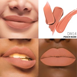 Depuplum Depuplum Peach Lipstick Matte for Women Superstay Nude Long Lasting Lipstick Smudgeproof Liquid Lipsticks Cruelty Free Lip Makeup (DM14 Peach Nude)