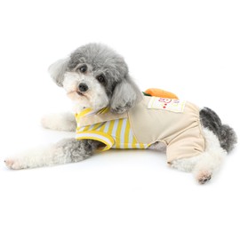 Ranphy Small Dog Clothes T-shirt, Cute, Dog Clothes, Carrot Pattern, Dog Clothing, Romper, Popular, Costume, Walks, Four Legs Outings, Spring and Summer Clothes, Dog Wear, Striped Pattern, Pajamas,