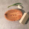Soap Dish Olive Wood Oval / Soap Holder / Soap