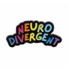 Autism Awareness Pins Badges,Rainbow Words Badge Enamel Metal,Autism Support Motivational Logo,Neuro Divergent Enamel Lapel Pins,Colorful Badge For Hats Scarves Clothes And Bags