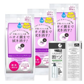 Age Deo 24 Bulk Purchase Clear Shower n Fresh 30 copies / 에이지데오24 대량 구매 클리어 샤워 n 프레시 사본 30매 × 3개 + 사은품 냄새 땀 스트레스 냄새 끈적거리지 않는다 부드럽게 전신 얼굴 땀 억제 데오드란트 옆구리 바디, 1개, 1g