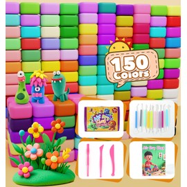 Air Dry Clay Foam Clay Non-Sticky Soft Air Dry Foam Clay, Moldable Super Light Clay Perfect for Arts, Crafts (150 Colors)