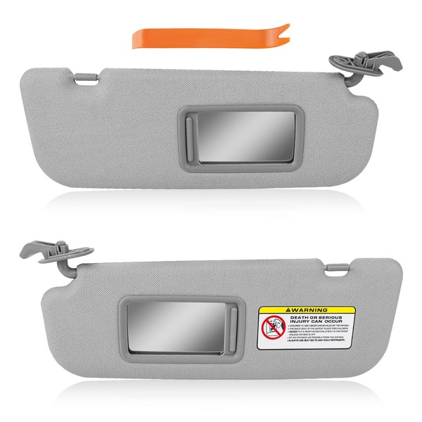 JDMON Sun Visor Pair with Bright LED Lights Left Driver