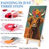 4 Pack Paint by Numbers kit for Adults with Frame