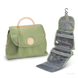 Travel Pouch, Hanging Pouch, Travel Toiletry Bag, Large Capacity, Waterproof, Includes Hooks, Travel Bag, Stylish, Green