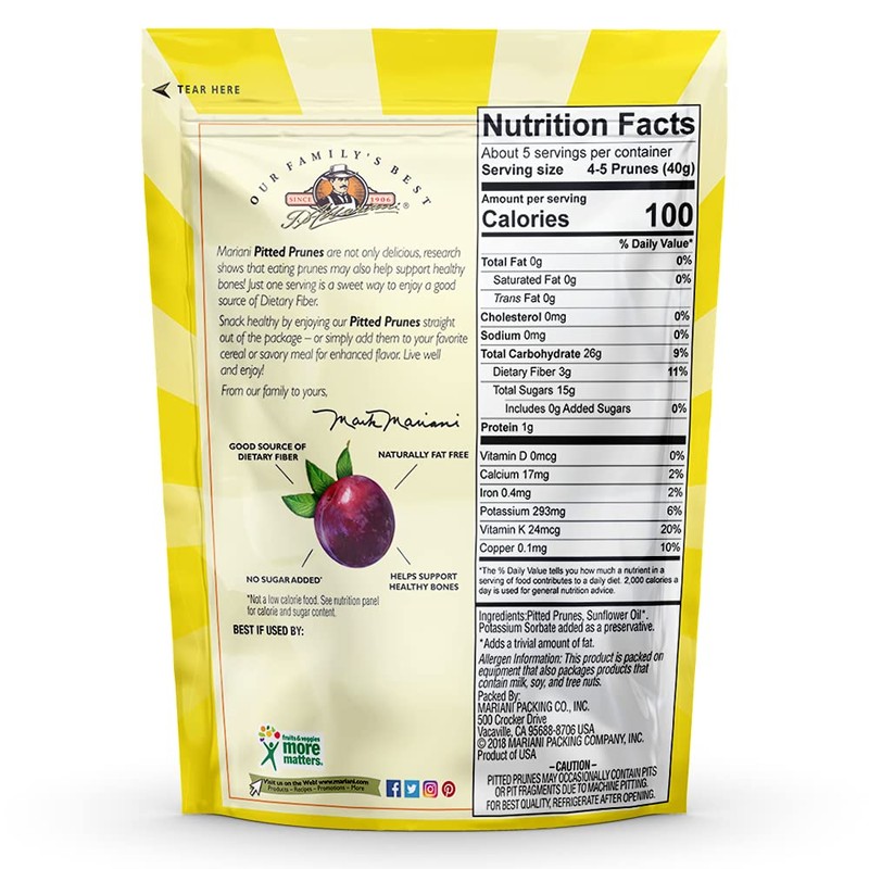 Mariani Prunes, Pitted, 7 oz