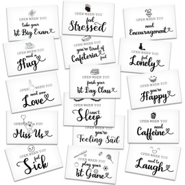 Open When you Envelope Set for Him Her, College Care Package Kit for Freshman College Teen, Daughter Son Leaving Home New Semester Gift, Motivational University 16 Pcs Envelope for Student-01