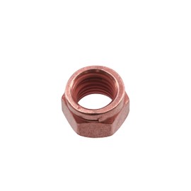 Connect 30738 Copper Flashed Nut Slotted Lock M10 x 1.5 x 14mm Hex 5pc, Brown