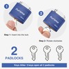 Puroma 2 Pack Keyed Padlock with 3 Keys Alike, 7/8